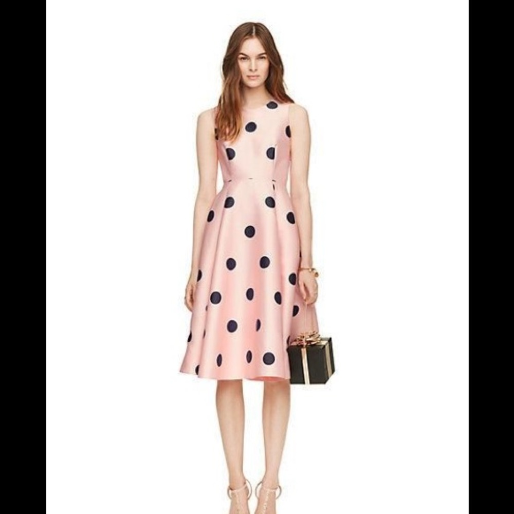 Kate Spade “Spotlight” Pink Silk A-Line Dress